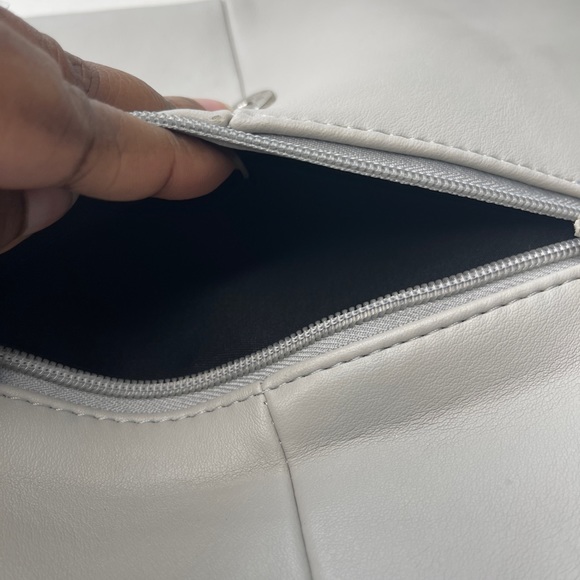 Gray Vegan Leather Flap Handbag - Picture 9 of 10